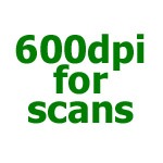 600dpi for images printed into 35mm color slides