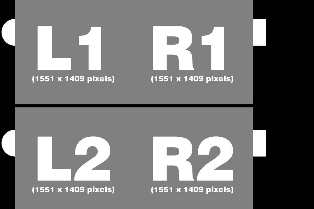 Viewmaster template for 35mm slides