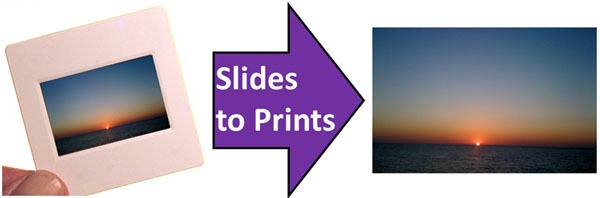 Convert slides to prints